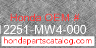 Honda 12251-MW4-000 genuine part number image