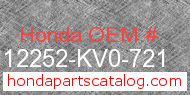 Honda 12252-KV0-721 genuine part number image