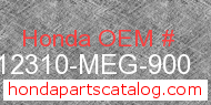 Honda 12310-MEG-900 genuine part number image
