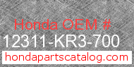Honda 12311-KR3-700 genuine part number image