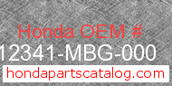Honda 12341-MBG-000 genuine part number image