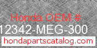 Honda 12342-MEG-300 genuine part number image