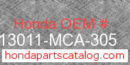 Honda 13011-MCA-305 genuine part number image