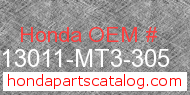 Honda 13011-MT3-305 genuine part number image