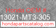 Honda 13021-MT3-305 genuine part number image