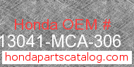 Honda 13041-MCA-306 genuine part number image