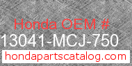 Honda 13041-MCJ-750 genuine part number image