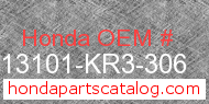 Honda 13101-KR3-306 genuine part number image
