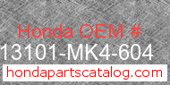 Honda 13101-MK4-604 genuine part number image