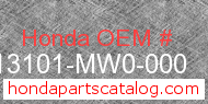 Honda 13101-MW0-000 genuine part number image