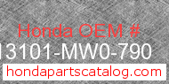 Honda 13101-MW0-790 genuine part number image