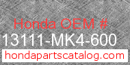 Honda 13111-MK4-600 genuine part number image