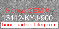 Honda 13112-KYJ-900 genuine part number image