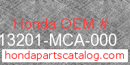 Honda 13201-MCA-000 genuine part number image