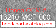 Honda 13210-MCF-000 genuine part number image