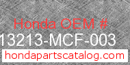 Honda 13213-MCF-003 genuine part number image