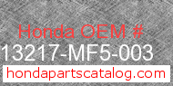 Honda 13217-MF5-003 genuine part number image