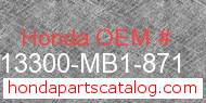 Honda 13300-MB1-871 genuine part number image