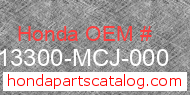 Honda 13300-MCJ-000 genuine part number image