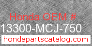Honda 13300-MCJ-750 genuine part number image