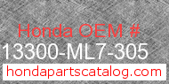 Honda 13300-ML7-305 genuine part number image