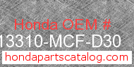 Honda 13310-MCF-D30 genuine part number image