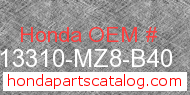 Honda 13310-MZ8-B40 genuine part number image