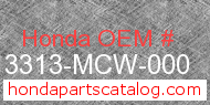 Honda 13313-MCW-000 genuine part number image