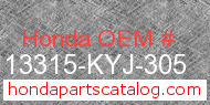 Honda 13315-KYJ-305 genuine part number image