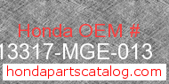 Honda 13317-MGE-013 genuine part number image