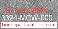 Honda 13324-MCW-000 genuine part number image