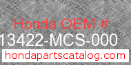 Honda 13422-MCS-000 genuine part number image