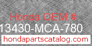 Honda 13430-MCA-780 genuine part number image