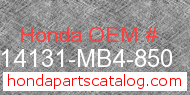 Honda 14131-MB4-850 genuine part number image