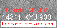 Honda 14311-KYJ-900 genuine part number image