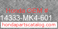 Honda 14333-MK4-601 genuine part number image