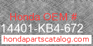 Honda 14401-KB4-672 genuine part number image