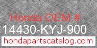 Honda 14430-KYJ-900 genuine part number image