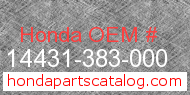 Honda 14431-383-000 genuine part number image
