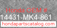 Honda 14431-MK4-861 genuine part number image