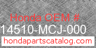 Honda 14510-MCJ-000 genuine part number image