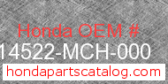 Honda 14522-MCH-000 genuine part number image