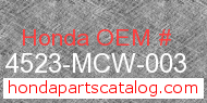 Honda 14523-MCW-003 genuine part number image
