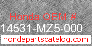 Honda 14531-MZ5-000 genuine part number image