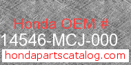 Honda 14546-MCJ-000 genuine part number image