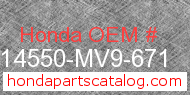 Honda 14550-MV9-671 genuine part number image