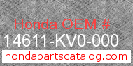 Honda 14611-KV0-000 genuine part number image