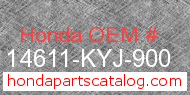 Honda 14611-KYJ-900 genuine part number image