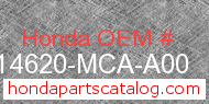 Honda 14620-MCA-A00 genuine part number image