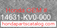 Honda 14631-KV0-000 genuine part number image
